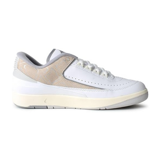 Retro Low Air Jordan 2 - White, Cement Grey, Sanddrift, Neutral Grey, Sail by Nike