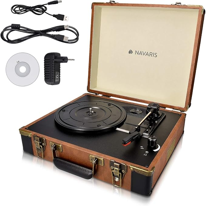 Navaris Retro Record Player