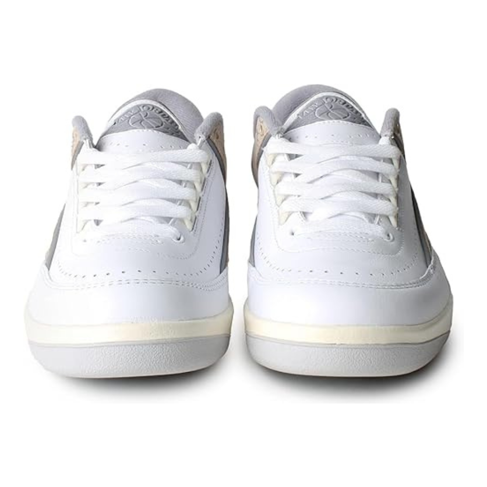 Retro Low Air Jordan 2 - White, Cement Grey, Sanddrift, Neutral Grey, Sail by Nike