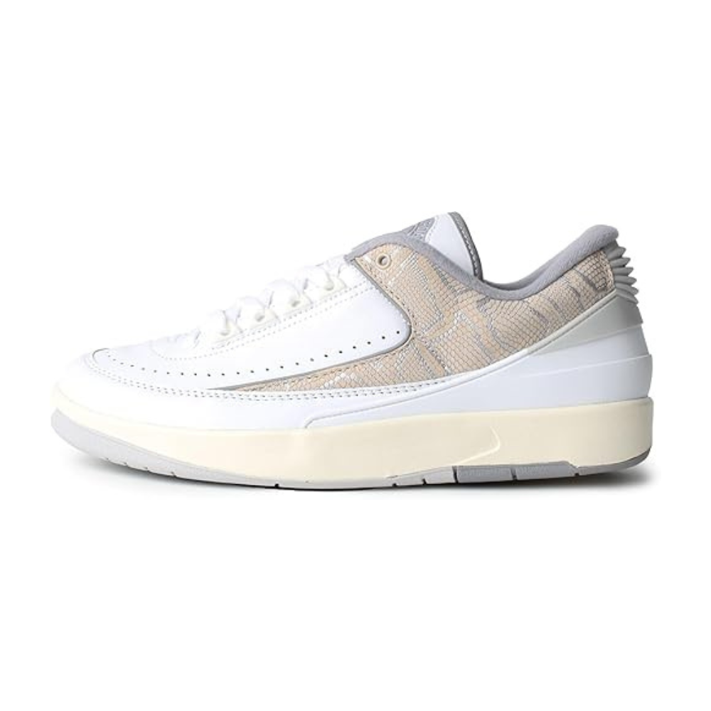 Retro Low Air Jordan 2 - White, Cement Grey, Sanddrift, Neutral Grey, Sail by Nike