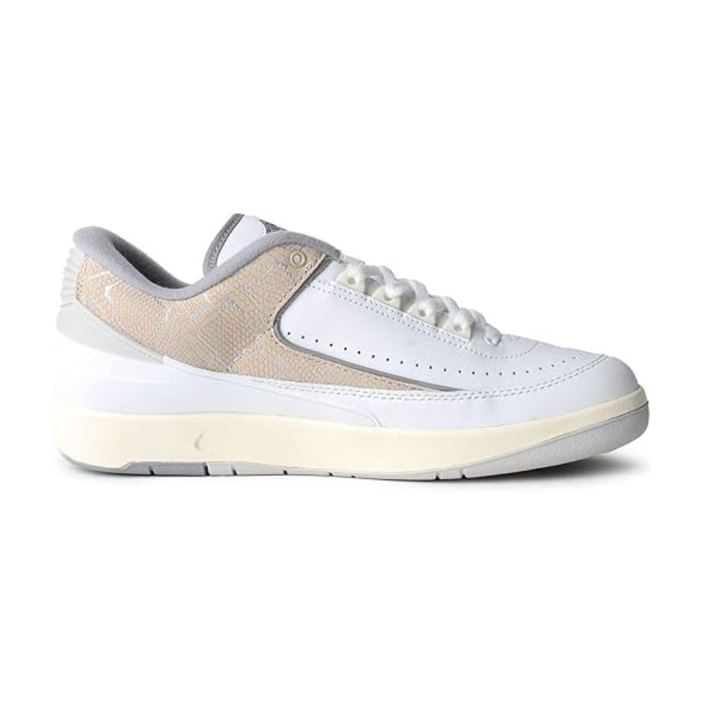 Retro Low Air Jordan 2 - White, Cement Grey, Sanddrift, Neutral Grey, Sail by Nike