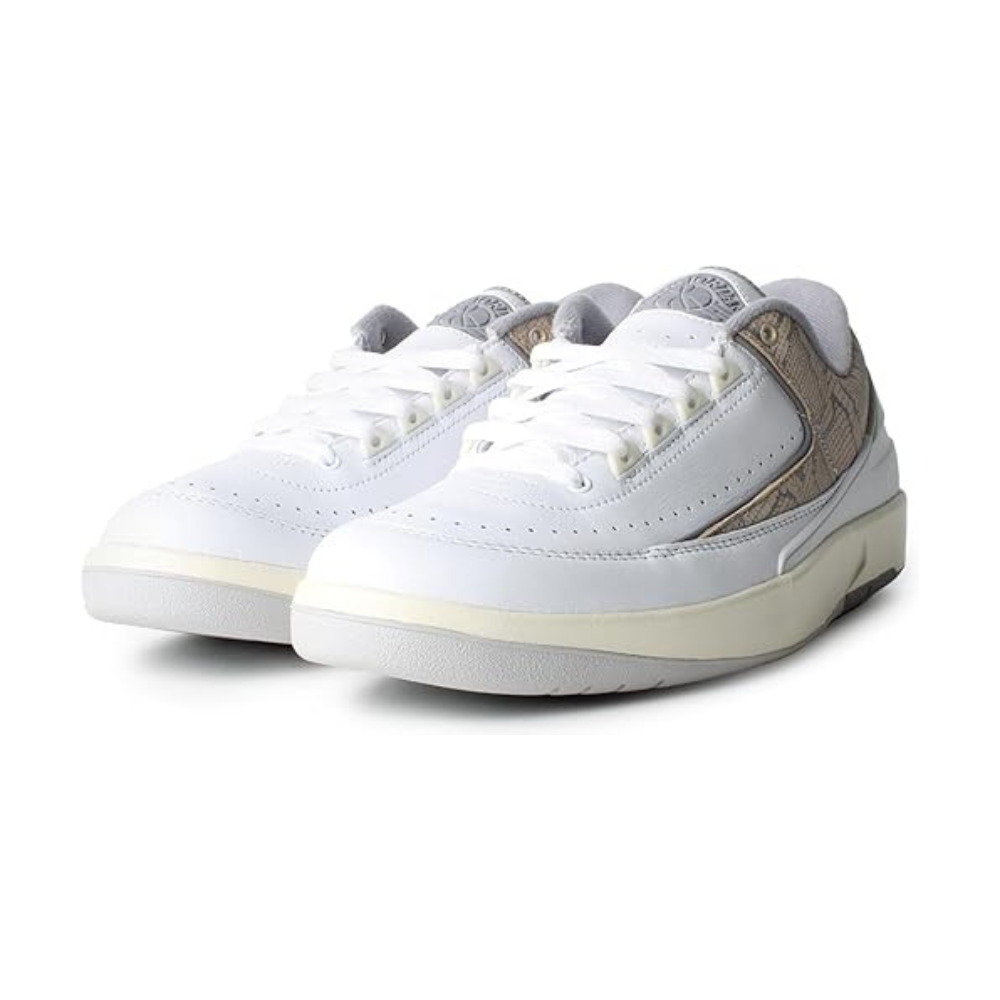 Retro Low Air Jordan 2 - White, Cement Grey, Sanddrift, Neutral Grey, Sail by Nike