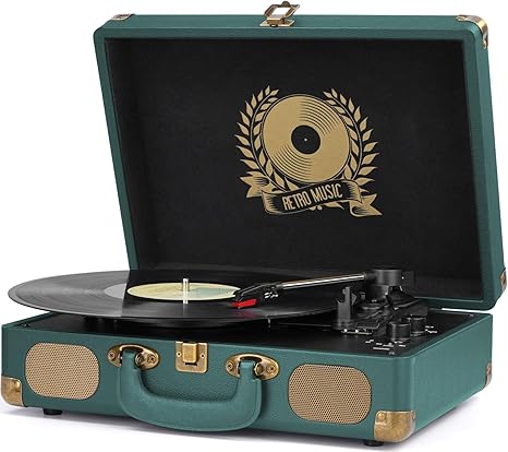 M433 Vinyl Record Player Bluetooth Suitcase Turntable