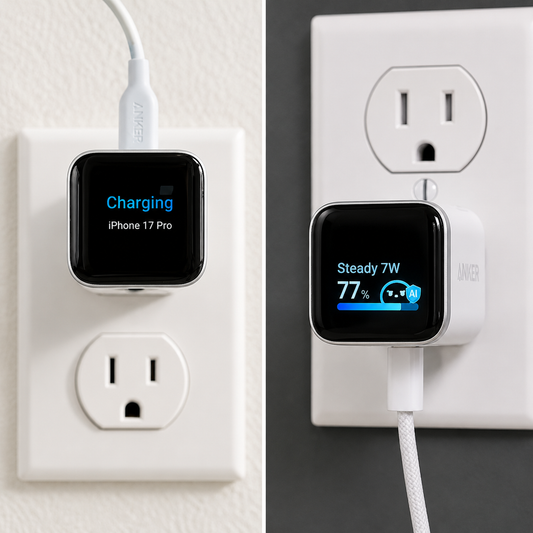 Anker Nano Charger (45W, Smart Display, 180° Foldable)