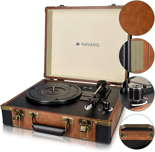 Navaris Retro Record Player
