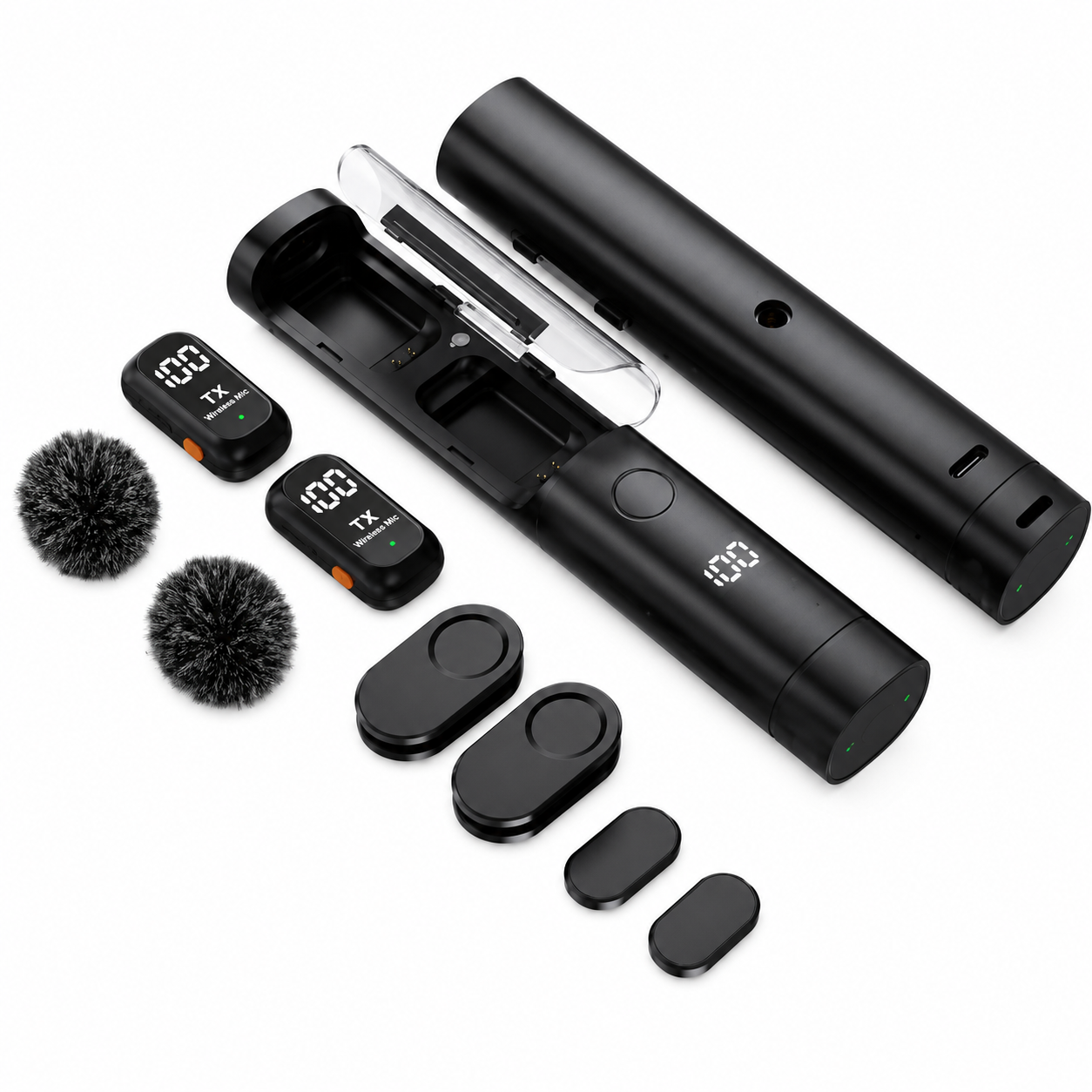 QY99 Wireless Lavalier Microphone (All in One)