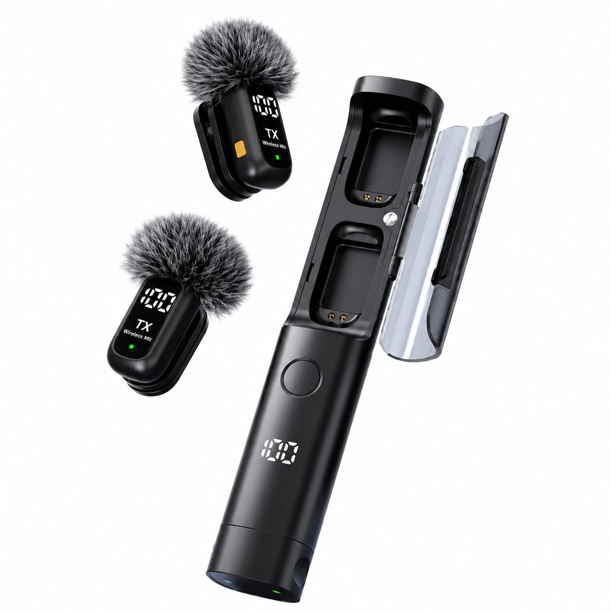 QY99 Wireless Lavalier Microphone (All in One)